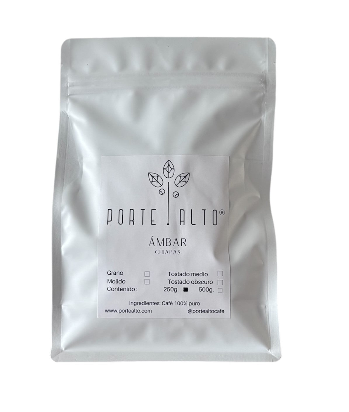 Café Ámbar 250 gramos, café de Chiapas.